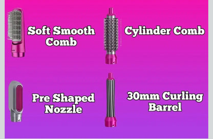 SEDLAV 5-in-1 Volumizing Hair Styler - Blow Dryer Brush with Detachable Head for Straightening, Curling, Drying, Combing & StylingDetails