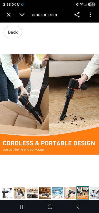 YIJU 4-in-1 Handheld Car & Home Vacuum Cleaner