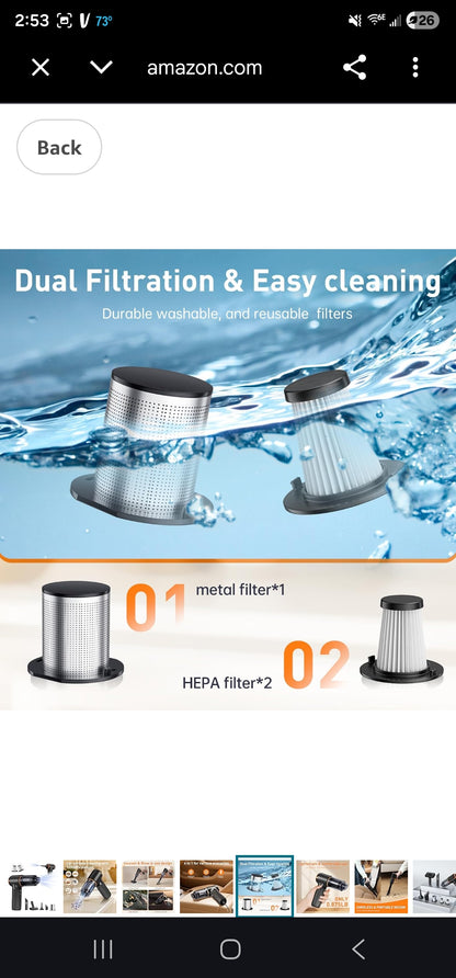 YIJU 4-in-1 Handheld Car & Home Vacuum Cleaner