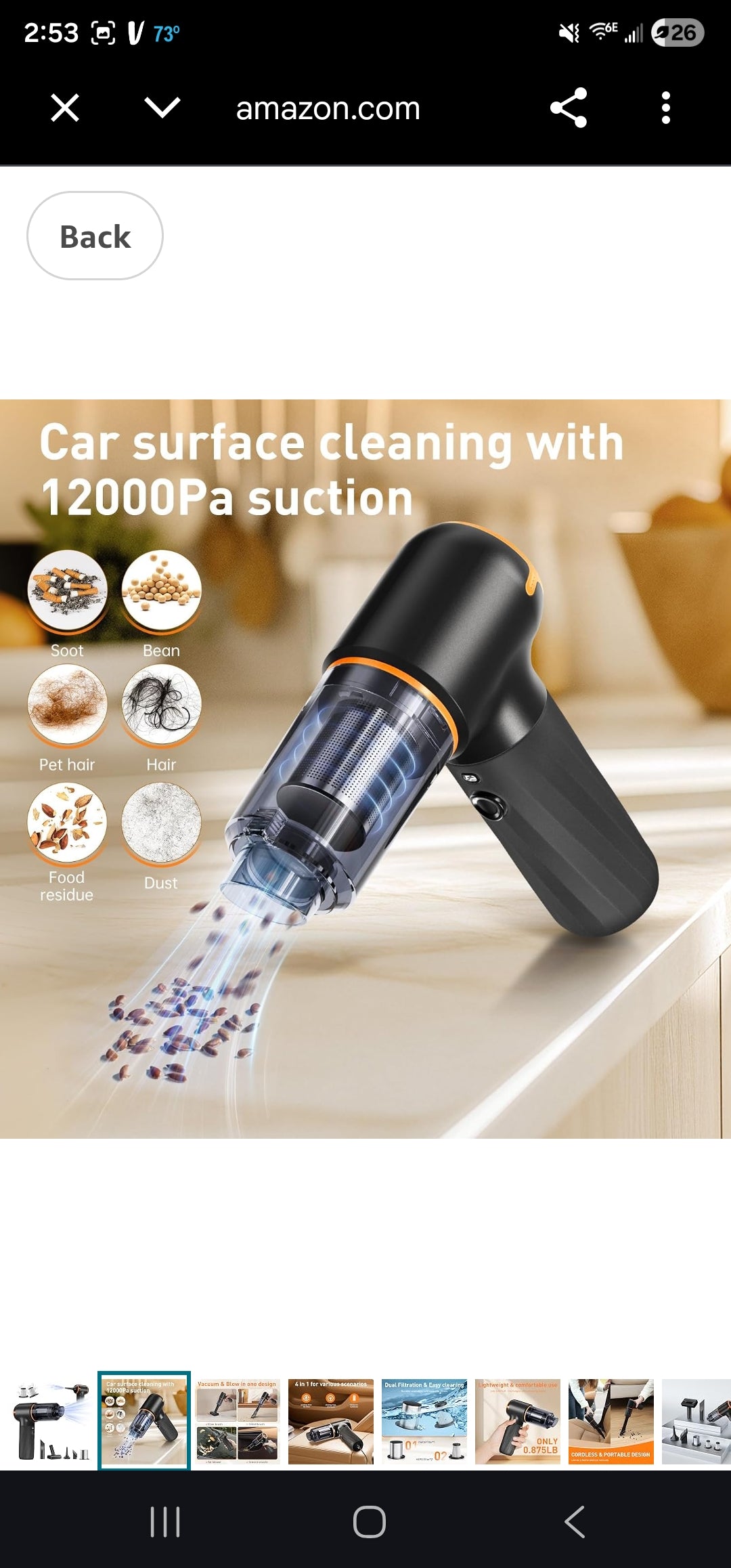 YIJU 4-in-1 Handheld Car & Home Vacuum Cleaner